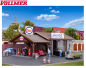 Preview: Vollmer H0 45599 Reparaturwerkstatt Pfizis Garage mit Tankstelle 