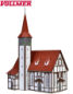 Preview: Vollmer H0 43768 Fachwerkkirche Altbach 