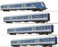 Preview: ESU H0 36067-S n-Wagen Set "Blauling" der GfF 4-teilig 