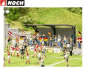 Preview: NOCH H0 66830 Fußballplatz mit Vereinsheim und micro-Sound Tribüne 