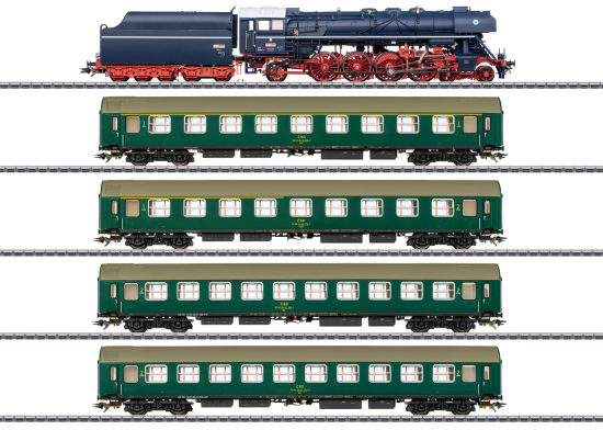 Märklin H0 26498 Zugset mit Dampflok BR 498 + 3 Personenwagen der ZSR/CD "mfx+ / Sound / Dynamischer Dampf" - Sommerneuheit 2025