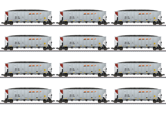 Märklin H0 45666 US Hopper Car-Set der BNSF 12-teilig - Herbstneuheit 2024