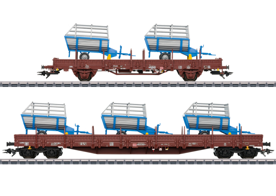 Märklin H0 46407 Güterwagen-Set 2 Landwirtschaftliche Geräte der DB AG - Herbstneuheit 2024