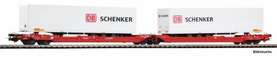 Piko H0 24626 Taschenwagen T3000e mit 2 "DB Schenker" Trailern DB AG VI - Neuheit 2025