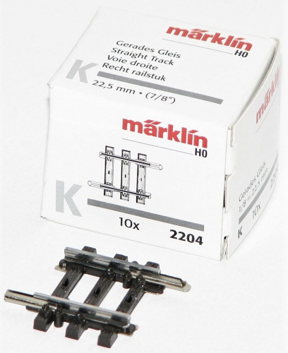 Märklin H0 2204-S K-Gleis gerade 22,5 mm (10 Stück) 