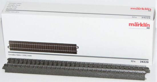 Märklin H0 24229-S C-Gleis gerade 229,3 mm (10 Stück) 