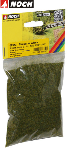 NOCH 08312 Streugras “Wiese” 2,5 mm 20 g (1 kg - 159,50 €) 