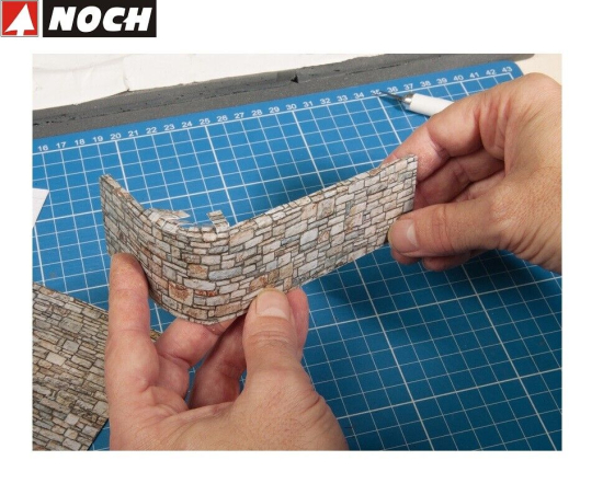 NOCH H0 56670 3D-Kartonplatte / Mauerplatte "Dachziegel" (1 m² - 66,88 €) 