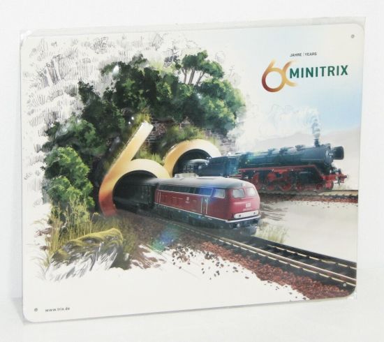 Minitrix / Trix Insider Blechschild "60 Jahre/Years Minitrix" 