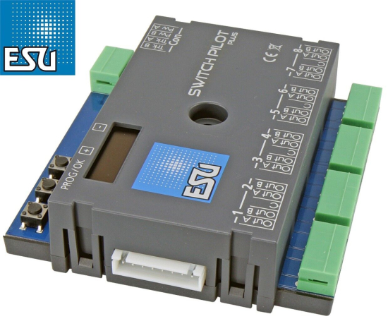 ESU 51831 SwitchPilot 3 Plus 8-fach Magnetartikeldecoder DCC/MM OLED 