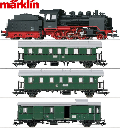 Märklin H0 36244-S Zugset BR 24 + Donnerbüchsen der DB "Sound / Rauch" 