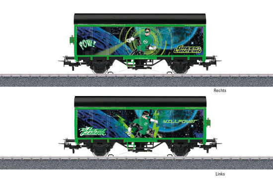 Märklin H0 44830 Güterwagen "Green Lantern" Schlußlicht + Spielfigur 