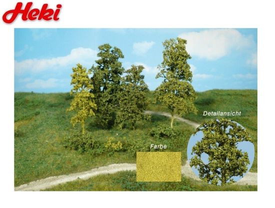 Heki H0/TT/N 1670 Blätterbäume und Büsche 15 Stück hellgrün 