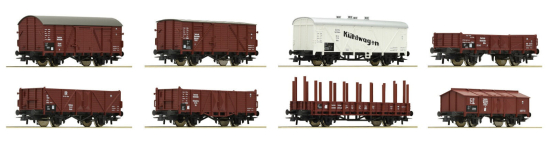 Roco H0 44003 Güterwagen-Set der DRG 8-teilig 