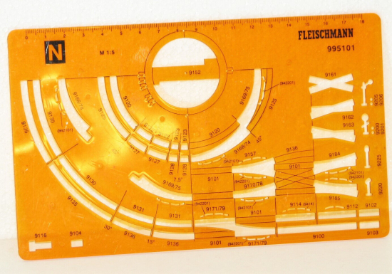 Fleischmann N 995101 Gleisplanschablone für das PROFI-Gleis 