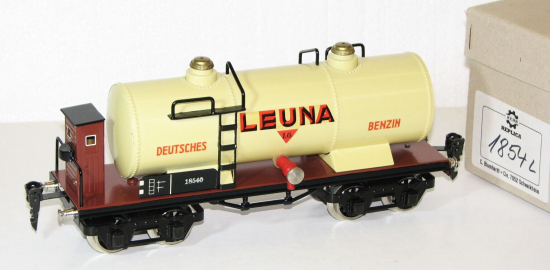 Hehr Spur 0 1854L 4-achsiger Kesselwagen "LEUNA" mit Speichenrädern 