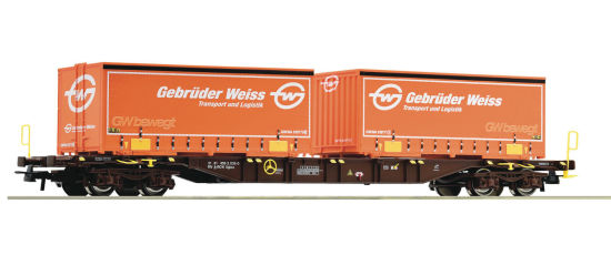Roco H0 77344 Containertragwagen Bauart Sgnss Gebrüder Weiss der ÖBB