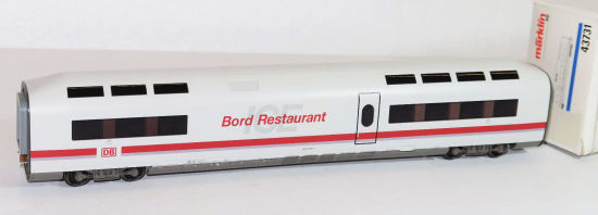 Märklin H0 43731 ICE-Bordrestaurant-Wagen der DB mit Innenbeleuchtung 