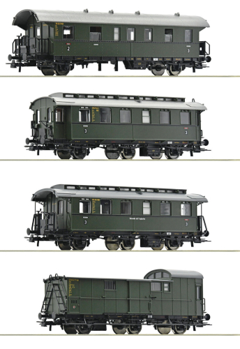 Roco H0 74014 Personenwagen-Set der DB 4-teilig