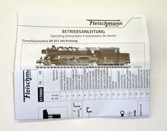 Fleischmann N 5170004-1 Dampflok BR 051 Kabinentender der DB "DCC Digital" 