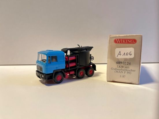 Wiking 1:87 6890124 MAN F90 LKW mit Gußasphaltkocher  A106