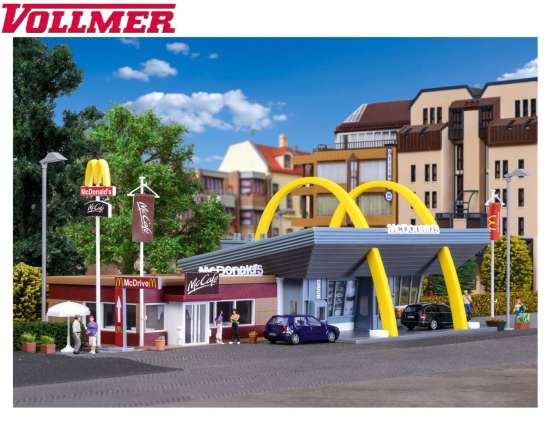 Vollmer H0 43635 McDonalds Schnellrestaurant mit MCCafé 