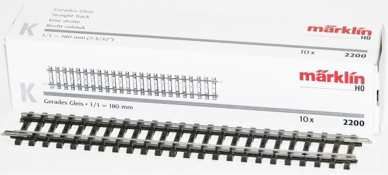 Märklin H0 2200-S K-Gleis gerade 180 mm (10 Stück) 