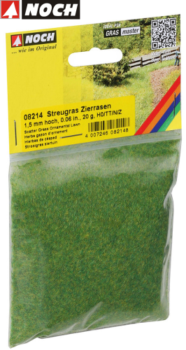 NOCH 08214 Streugras “Zierrasen” 1,5 mm 20 g (1 kg - 159,50 €) 