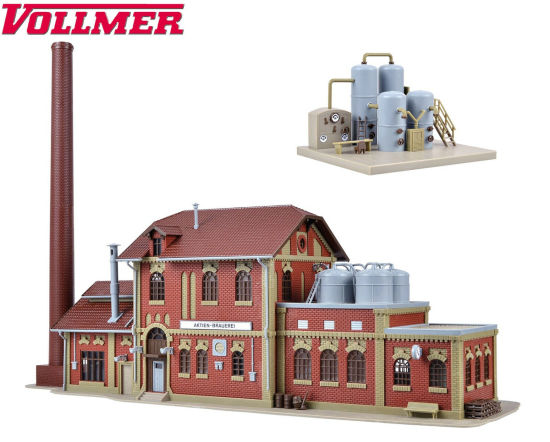Vollmer H0 45609 Brauerei mit Inneneinrichtung Kesselhaus 