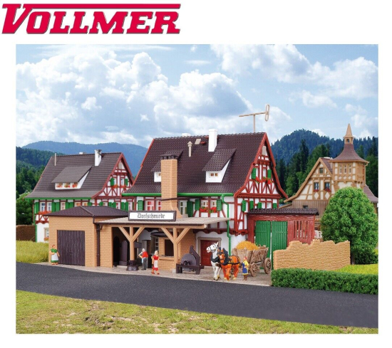Vollmer N 47696 Dorfschmiede mit Zubehör 