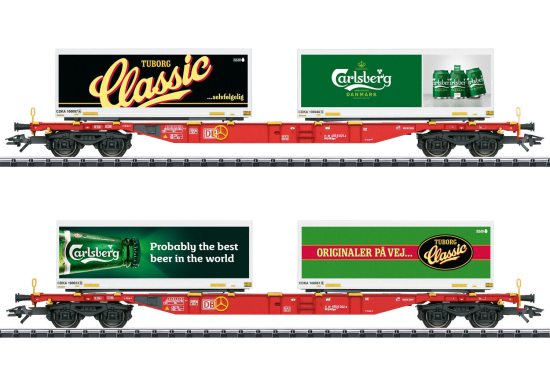 Trix H0 24509 Containertragwagen-Set "Carlsberg / Tuborg" der DB AG 