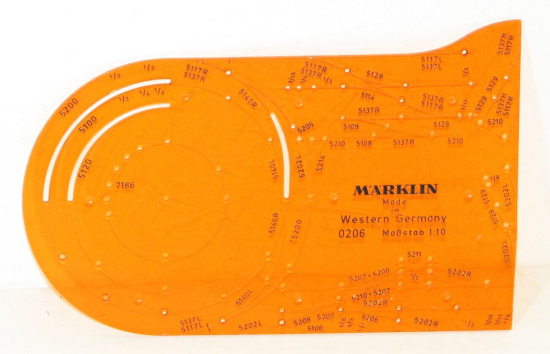Märklin H0 0206 Gleisschablone 1:10