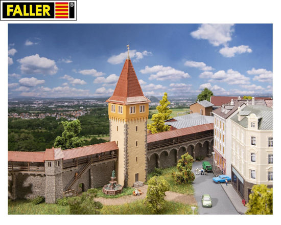 Faller N 232200 Altstadtmauer-Set Stadtturm 