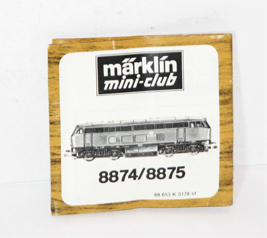 Märklin Z 8874/8875 Begleitheft/Anleitung/Gebrauchsanweisung Diesellok BR 216