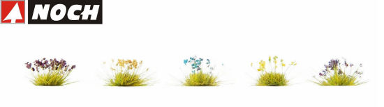 NOCH 06805 Blumen grün-gelb/blau-weiß/Heide/Korn/Lavendel (250 Stück)
