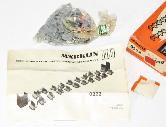 Märklin H0 0222 Bausatz Inneneinrichtung / Bänke mit Figuren 