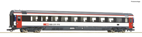 Roco H0 74636 EC-Reisezugwagen 2. Klasse "Gattung Bpm" der SBB 1:87