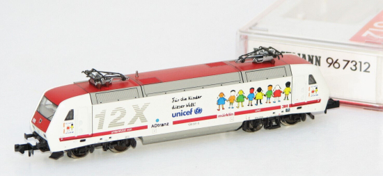 Fleischmann N 967312 E-Lok BR 128 001-5 12X Unicef der ADtranz 