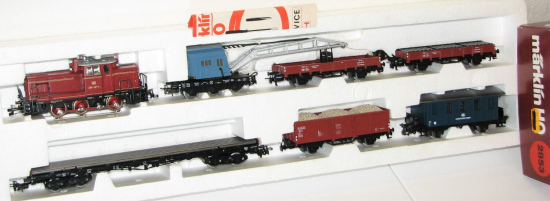 Märklin H0 2853 Gleisbauzug mit BR 260 417-1 + 6 Wagen der DB #