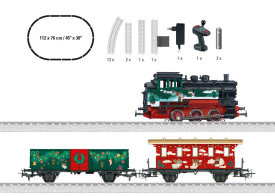 Märklin H0 29124 Startpackung "Weihnachten" Dampflok + 2 Wagen - Neuheit 2024