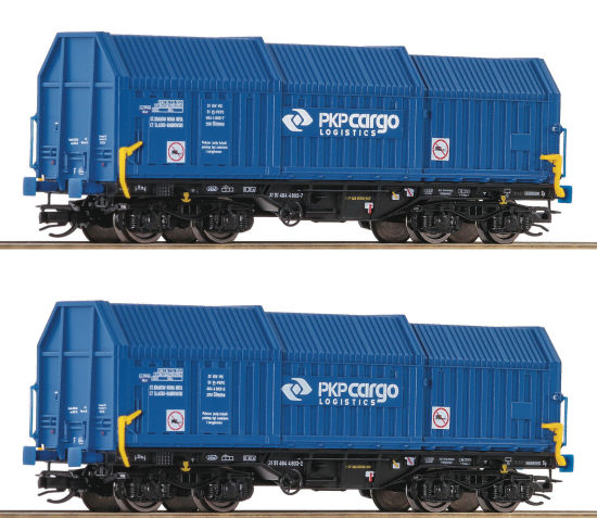 Roco TT 6680008 Teleskophaubenwagen-Set der PKP Cargo 