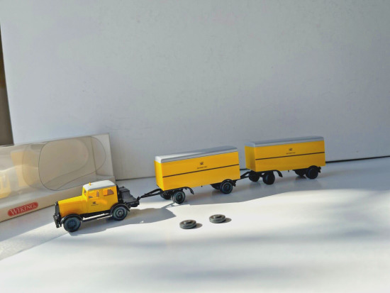 Wiking 1:87 8540132 Hanomag Hängerzug Deutsche Post A135