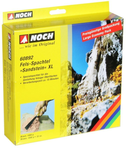 NOCH 60892 Fels-Spachtel braun XL "Sandstein" 1000 g (1 kg - 13,99 €)