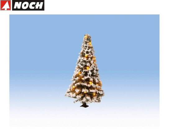 NOCH H0/TT/N 22120 Beleuchteter Weihnachtsbaum verschneit mit 20 LEDs 