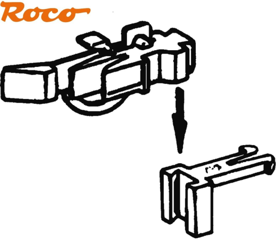 Roco H0 40287 Kurzkupplungsköpfe höhenverstellbar (2 Stück) 