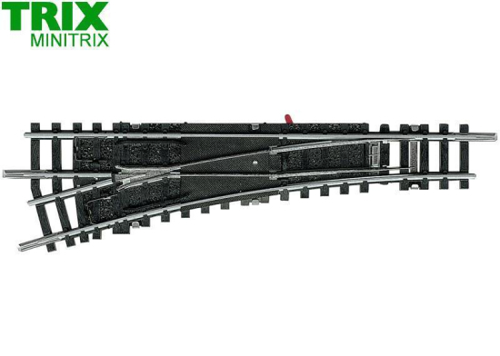Minitrix / Trix N 14938 Handweiche links polarisiert 15° 112,6 mm 