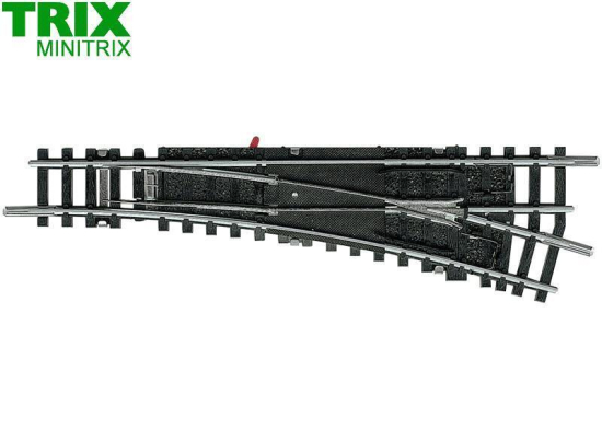 Minitrix / Trix N 14939 Handweiche rechts polarisiert 15° 112,6 mm 