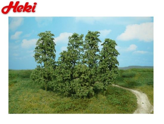 Heki H0/TT/N 1642 Naturbäume 12 Stück dunkelgrün 