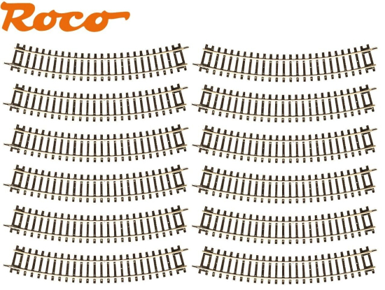 Roco H0 42422-S Gebogenes Gleis R2, r = 358 mm, 30° (12 Stück) (ohne OVP)