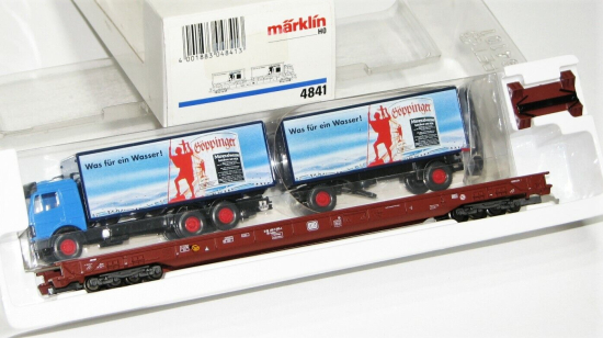 Märklin H0 4841 Niederflurwagen/RoLa "LKW Göppinger" der DB in HR11